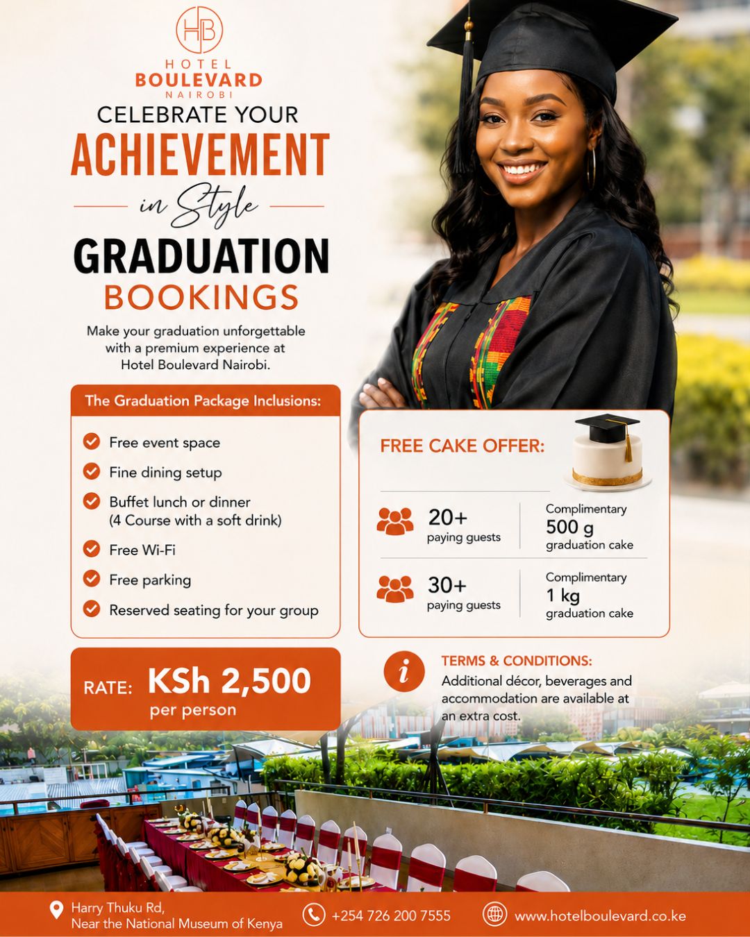 Hotel Boulevard Graduation Package